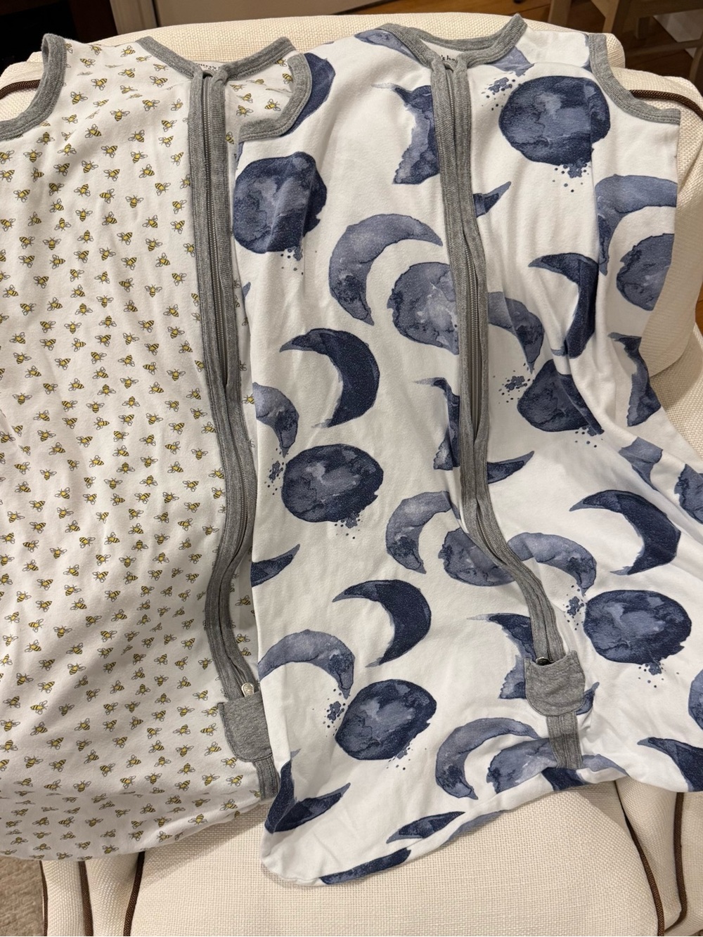 Burt’s Bees BUNDLE - 2 lightweight organic cotton sleep sacks, 0.5 TOG